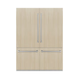 ZLINE 60 in. 32.2 cu. ft. Panel Ready French Door Built-In Bottom Freezer Refrigerator with Water Dispensers and Ice Makers with Graphite Gray Interior (GRBIV-60)