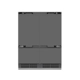 ZLINE Autograph Edition 60 in. 32.2 cu. ft. Panel Ready French Door Built-In Bottom Freezer Refrigerator with Water Dispenser and Ice Maker with Graphite Gray Interior and Matte Black Accents (GRBIVZ-60-MB)