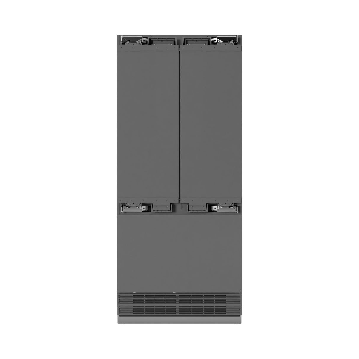 ZLINE 36 in. 19.6 cu. ft. Panel Ready French Door Built-In Bottom Freezer Refrigerator with Water Dispenser and Ice Maker with Stainless Steel Interior (SRBIV-36)