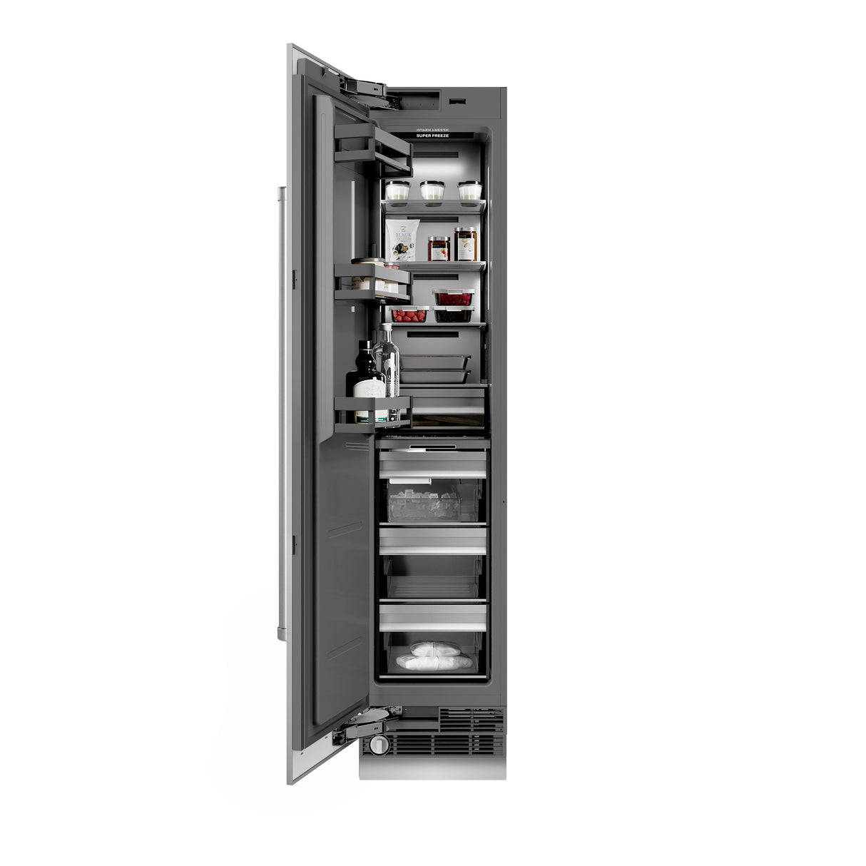 ZLINE 18 in. 8.6 cu. ft. Left Hinge Column Freezer in Stainless Steel with Graphite Gray Interior (RCFVL-304-18)