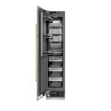 ZLINE Autograph Edition 18 in. 8.6 cu. ft. Left Hinge Column Freezer in Stainless Steel with Graphite Gray Interior and Champagne Bronze Accents (RCFVLZ-30418-CB)