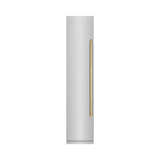 ZLINE Autograph Edition 18 in. 8.6 cu. ft. Left Hinge Column Freezer in Stainless Steel with Graphite Gray Interior and Polished Gold Accents (RCFVLZ-30418-G)