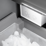 ZLINE Autograph Edition 24 in. 12.4 cu. ft. Column Freezer in Stainless Steel with Graphite Gray Interior and Polished Gold Accents (RCFVZ-304-24-G)