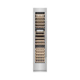 ZLINE 18 in. 9.0 cu. ft. Triple Zone 68 Bottle Left Hinge Column Wine Cooler in Stainless Steel (RCWVL-304-18)