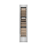 ZLINE 18 in. 9.0 cu. ft. Triple Zone 68 Bottle Right Hinge Column Wine Cooler in Stainless Steel (RCWVR-304-18)