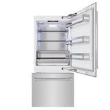 ZLINE 36 in. 19.8 cu. ft. Built-In Bottom Freezer Refrigerator with Water Dispenser and Ice Maker in Stainless Steel (RBIT-304-36)