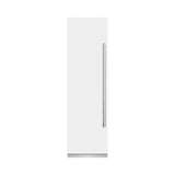 ZLINE 24 in. 12.4 cu. ft. Column Freezer in White Matte with Graphite Gray Interior (RCFV-WM-24)