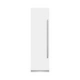 ZLINE 24 in. 12.4 cu. ft. Column Freezer in White Matte with Graphite Gray Interior (RCFV-WM-24)