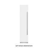 ZLINE 18 in. 8.6 cu. ft. Left Hinge Column Freezer in White Matte with Graphite Gray Interior (RCFVL-WM-18)