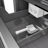ZLINE Autograph Edition 18 in. 8.6 cu. ft. Left Hinge Column Freezer in White Matte with Graphite Gray Interior and Champagne Bronze Accents (RCFVLZ-WM-18-CB)
