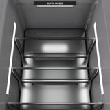 ZLINE Autograph Edition 18 in. 8.6 cu. ft. Left Hinge Column Freezer in White Matte with Graphite Gray Interior and Champagne Bronze Accents (RCFVLZ-WM-18-CB)
