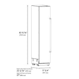 ZLINE Autograph Edition 18 in. 8.6 cu. ft. Left Hinge Column Freezer in White Matte with Graphite Gray Interior and Champagne Bronze Accents (RCFVLZ-WM-18-CB)