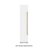 ZLINE Autograph Edition 18 in. 8.6 cu. ft. Left Hinge Column Freezer in White Matte with Graphite Gray Interior and Polished Gold Accents (RCFVLZ-WM-18-G)