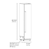 ZLINE 18 in. 8.6 cu. ft. Right Hinge Column Freezer in White Matte with Graphite Gray Interior (RCFVR-WM-18)