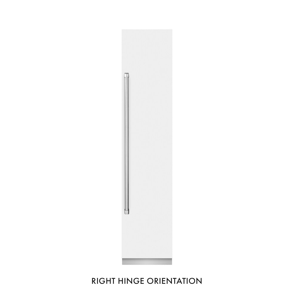 ZLINE 18 in. 8.6 cu. ft. Right Hinge Column Freezer in White Matte with Graphite Gray Interior (RCFVR-WM-18)
