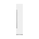 ZLINE 18 in. 8.6 cu. ft. Right Hinge Column Freezer in White Matte with Graphite Gray Interior (RCFVR-WM-18)