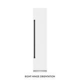 ZLINE Autograph Edition 18 in. 8.6 cu. ft. Right Hinge Column Freezer in White Matte with Graphite Gray Interior and Matte Black Accents (RCFVRZ-WM-18-MB)