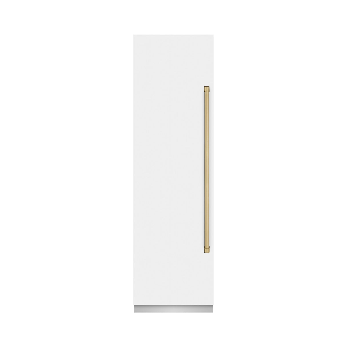 ZLINE Autograph Edition 24 in. 12.4 cu. ft. Column Freezer in White Matte with Graphite Gray Interior and Champagne Bronze Accents (RCFVZ-WM-24-CB)