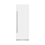 ZLINE 30 in. 16.7 cu. ft. Column Refrigerator in White Matte with Graphite Gray Interior (RCRV-WM-30)