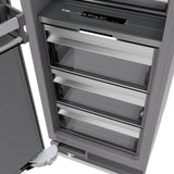 ZLINE 30 in. 16.7 cu. ft. Column Refrigerator in White Matte with Graphite Gray Interior (RCRV-WM-30)