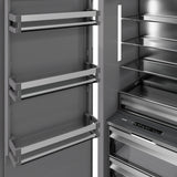 ZLINE Autograph Edition 30 in. 16.7 cu. ft. Column Refrigerator in White Matte with Graphite Gray Interior and Champagne Bronze Accents (RCRVZ-WM-30-CB)