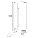 ZLINE Autograph Edition 30 in. 16.7 cu. ft. Column Refrigerator in White Matte with Graphite Gray Interior and Matte Black Accents (RCRVZ-WM-30-MB)