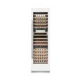 ZLINE 24 in. 12.4 cu. ft. Triple Zone 100 Bottle Column Wine Cooler in White Matte (RCWV-WM-24)