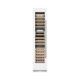 ZLINE 18 in. 9.0 cu. ft. Triple Zone 68 Bottle Left Hinge Column Wine Cooler in White Matte (RCWVL-WM-18)