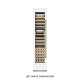 ZLINE Autograph Edition 18 in. 9.0 cu. ft. Triple Zone 68 Bottle Left Hinge Column Wine Cooler in White Matte with Champagne Bronze Accents (RCWVLZ-WM-18-CB)