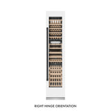 ZLINE Autograph Edition 18 in. 9.0 cu. ft. Triple Zone 68 Bottle Right Hinge Column Wine Cooler in White Matte with Matte Black Accents (RCWVRZ-WM-18-MB)