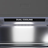 ZLINE Autograph Edition 60 in. 32.2 cu. ft. French Door Built-In Bottom Freezer Refrigerator with Water Dispenser and Ice Maker in White Matte with Graphite Gray Interior and Matte Black Accents (GRBIVZ-WM-60-MB)