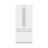 ZLINE 36 in. 19.6 cu. ft. French Door Built-In Bottom Freezer Refrigerator with Water Dispenser and Ice Maker in White Matte (RBIV-WM-36)