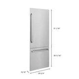ZLINE 30 in. Refrigerator Panels in Satin Stainless Steel for a 30 in. Built-in Refrigerator (RPBIV-SN-30)