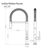 ZLINE Incline Kitchen Faucet in Champagne Bronze (INC-KF-CB)