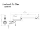 ZLINE Rembrandt Pot Filler in Champagne Bronze (REM-FPF-CB)