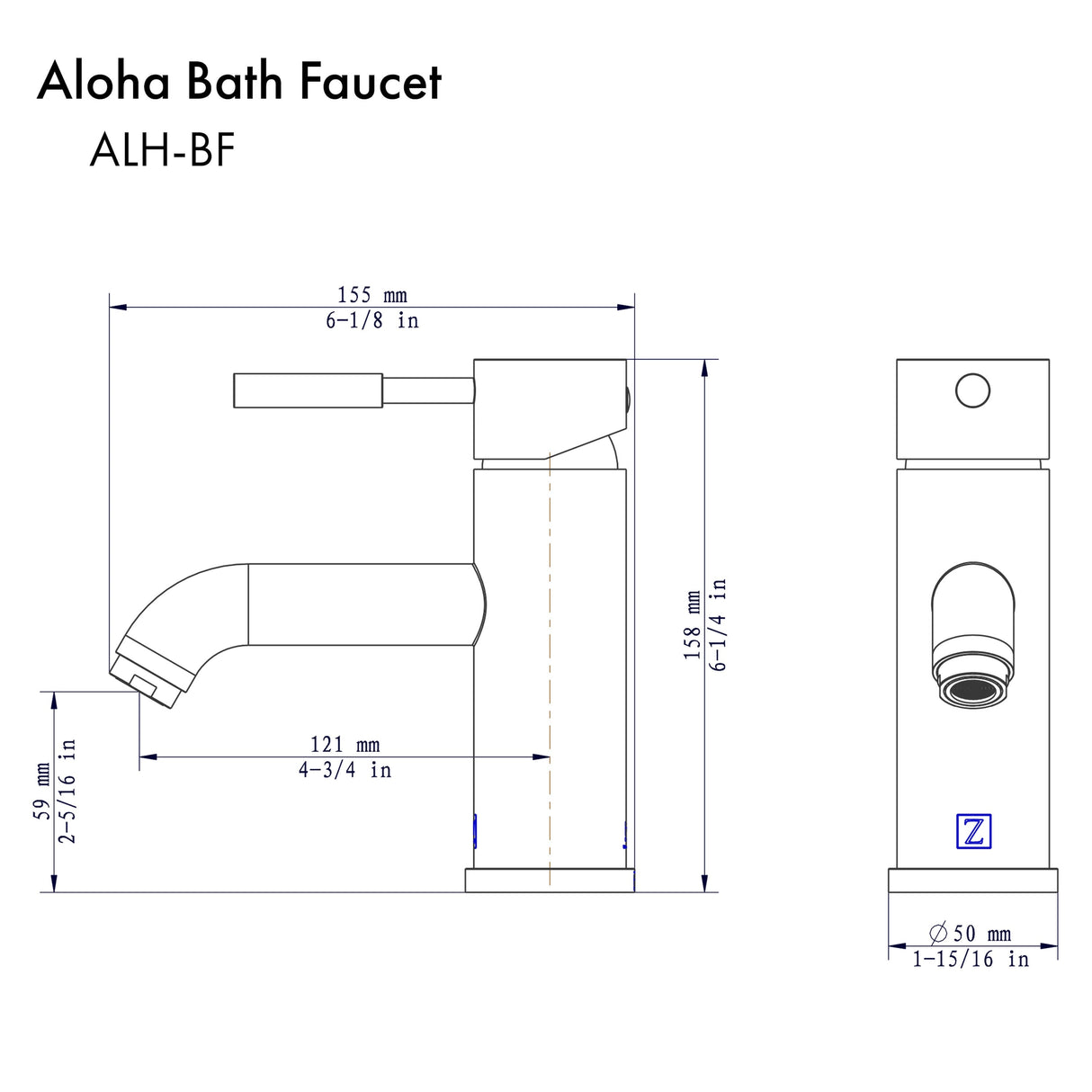 ZLINE Aloha Bath Faucet in Brushed Nickel (ALH-BF-CH)