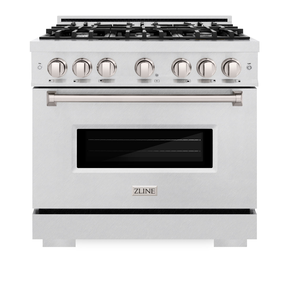 ZLINE 36 in. 5.2 cu. ft. Classic Dual Fuel Range with 6 Burner Gas Cooktop and Electric Convection Oven in Satin Stainless Steel (CDRS-36)
