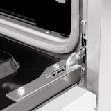 ZLINE 36 in. 5.2 cu. ft. Classic Dual Fuel Range with 6 Burner Gas Cooktop and Electric Convection Oven in Satin Stainless Steel with White Matte Door (CDRS-WM-36)