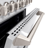 ZLINE 36 in. 5.2 cu. ft. Classic Gas Range with 6 Burner Cooktop and Convection Gas Oven in Satin Stainless Steel (CGRS-36)