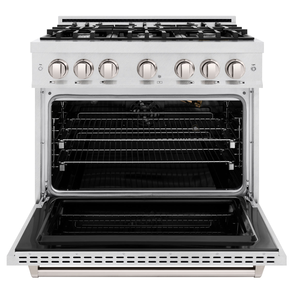 ZLINE 36 in. 5.2 cu. ft. Classic Gas Range with 6 Burner Cooktop and Convection Gas Oven in Satin Stainless Steel (CGRS-36)