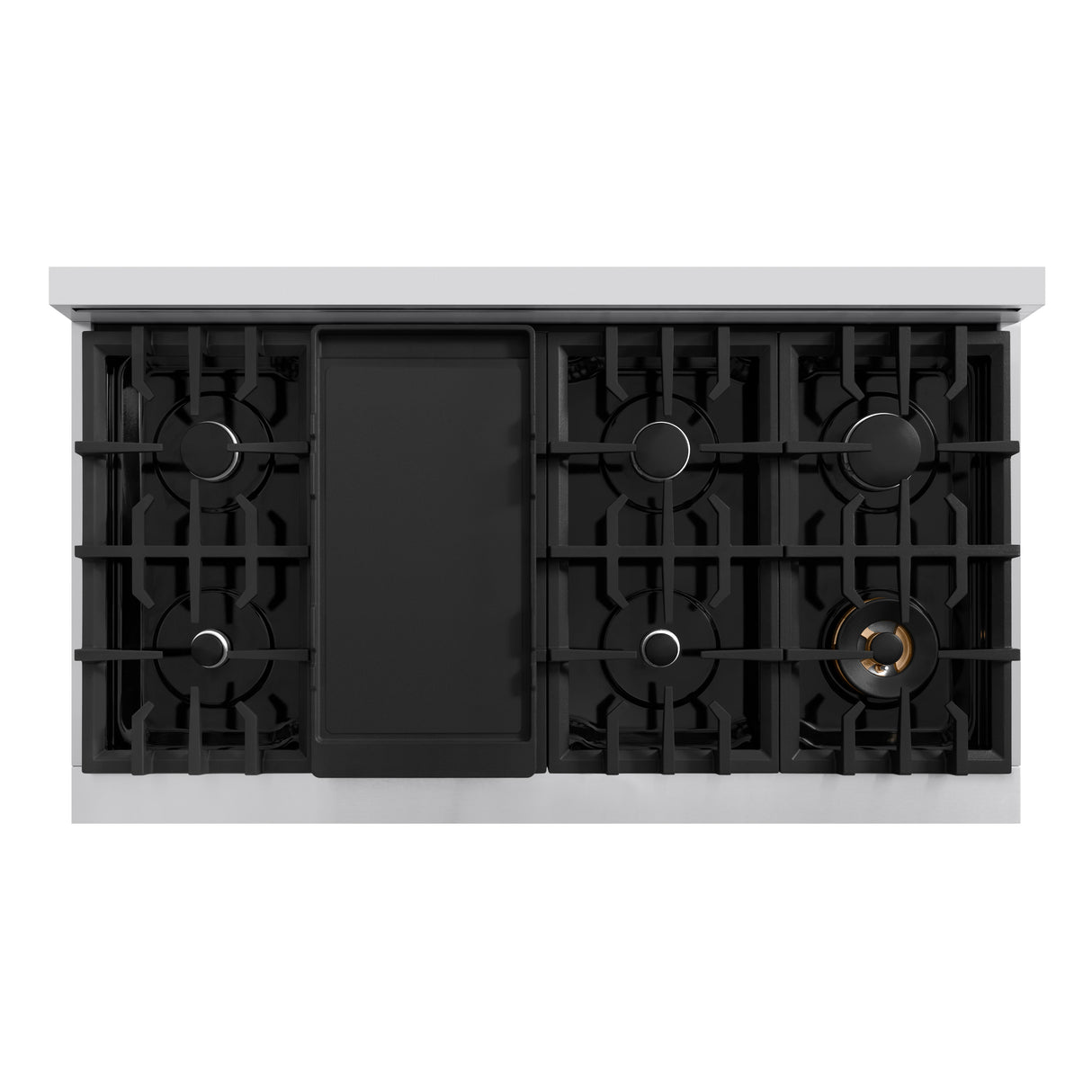 ZLINE 48 in. 6.7 cu. ft. Classic Double Oven Dual Fuel Range with 8 Burner Gas Cooktop in Stainless Steel with Black Matte Doors (CDR-BLM-48)