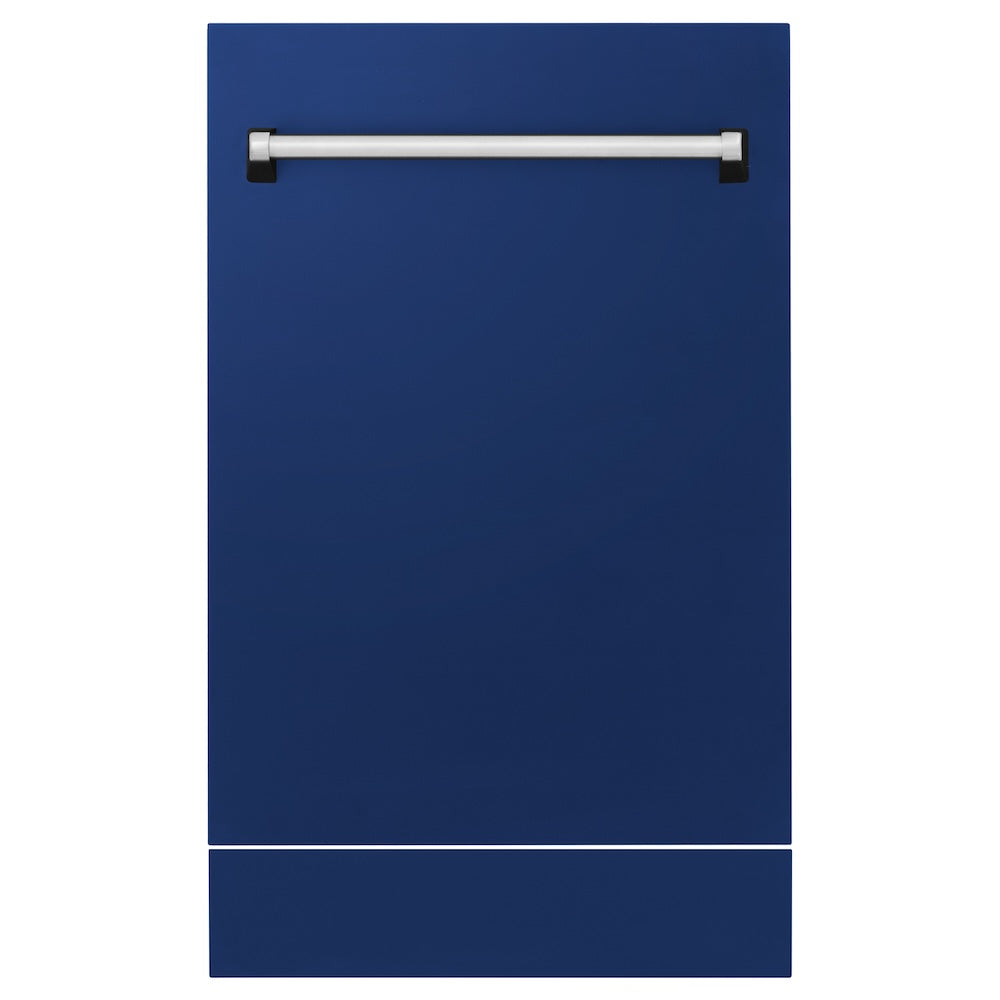 ZLINE 18" Tallac Dishwasher Panel in Blue Gloss with Traditional Handle (DPV-BG-18)