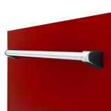 ZLINE 24" Tallac Dishwasher Panel in Red Gloss with Traditional Handle (DPV-RG-24)
