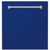 ZLINE 24" Monument Dishwasher Panel in Blue Gloss with Traditional Handle (DPMT-BG-24)