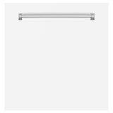ZLINE 24" Monument Dishwasher Panel in White Matte with Traditional Handle (DPMT-WM-24)