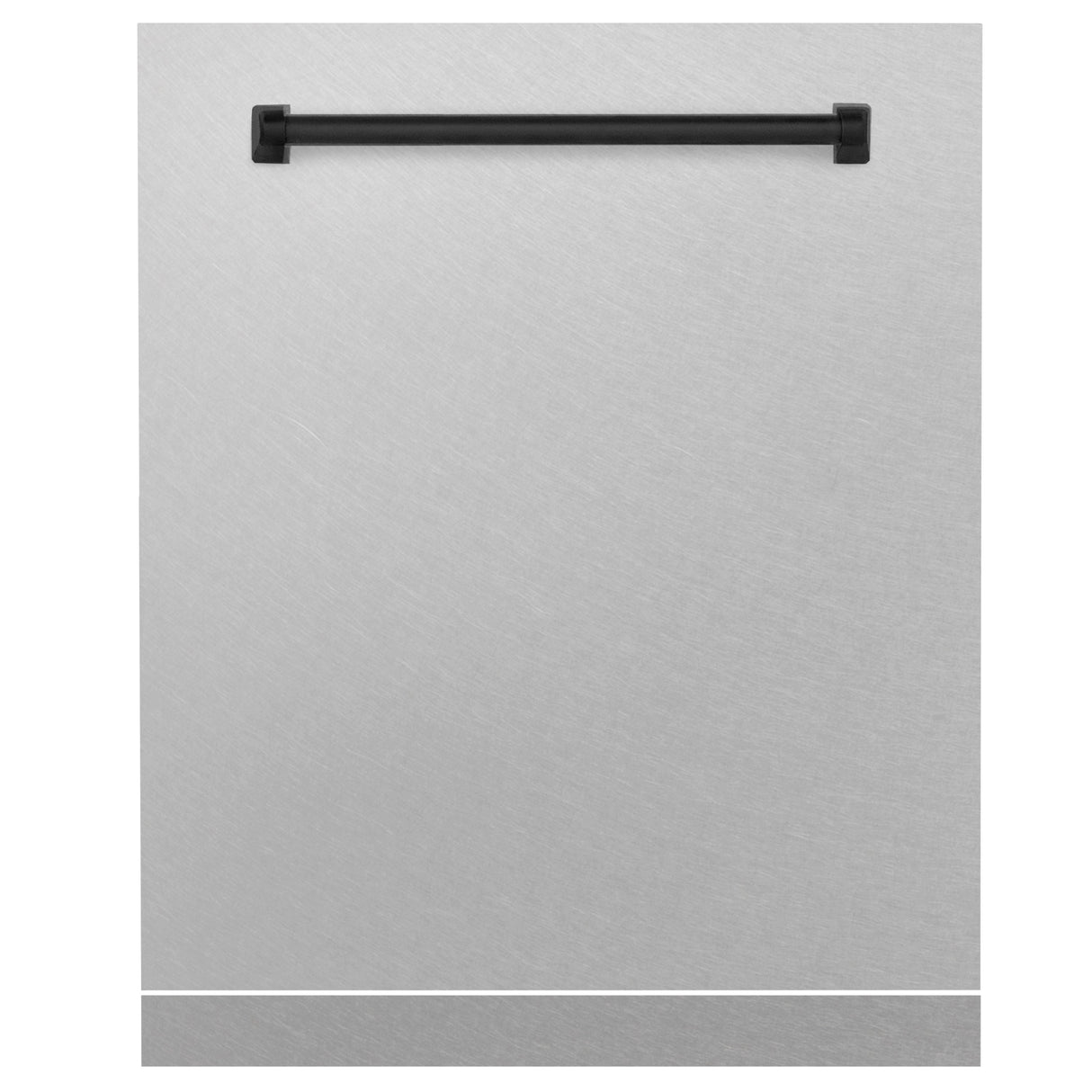 ZLINE Autograph Edition 24" Monument Dishwasher Panel in Fingerprint Resistant Stainless Steel with Matte Black Handle (DPMTZ-SN-24-MB)