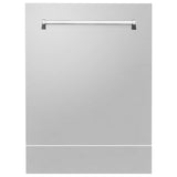 ZLINE 24" Tallac Tall Tub Dishwasher Panel in Stainless Steel with Traditional Handle