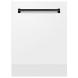 ZLINE Autograph Edition 24" Tallac Dishwasher Panel in White Matte with Matte Black Handle (DPVZ-WM-24-MB)