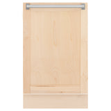 ZLINE 18" Tallac Dishwasher Panel in Unfinished Wood with Traditional Handle (DPV-UF-18)