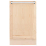 ZLINE 18 in. Tallac Series 3rd Rack Top Control Dishwasher with Unfinished Wood Panel, 51dBa (DWV-UF-18)